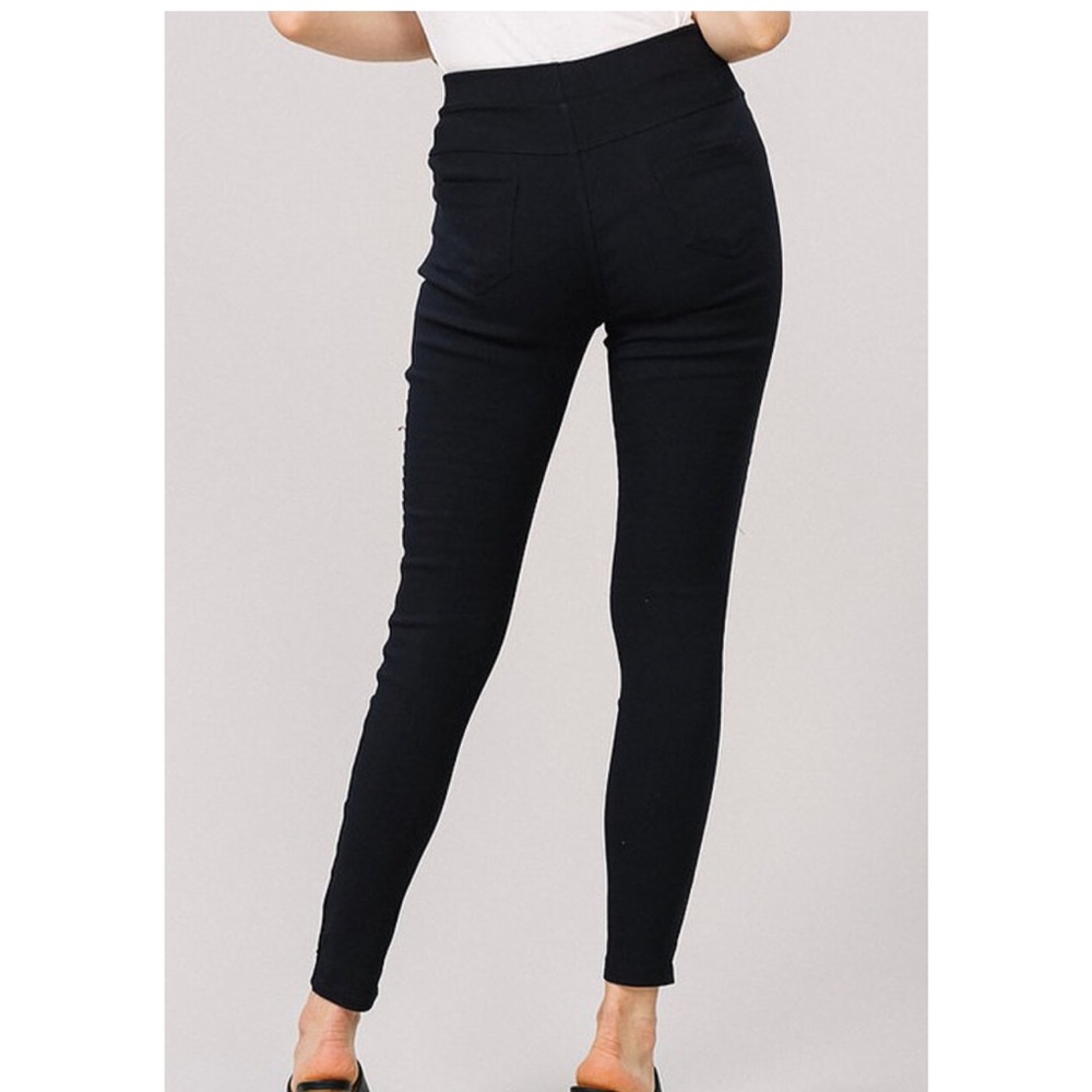 LAST ONE!!!! Black High Waist Moto Jeggings - Picture 3 of 3